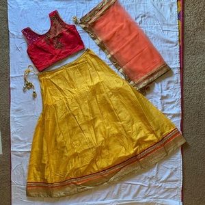 Gorgeous party wear lehenga with vibrant colors